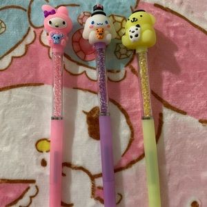 Set of 3 Sanrio Pens (My Melody, Cinnamoroll and Pompompurin)
